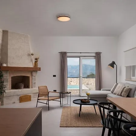 Villa New! Stone Olim Civitas With 3 Bedrooms, Private Pool, And Sea Views Skrip