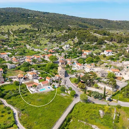 Villa New! Stone Olim Civitas With 3 Bedrooms, Private Pool, And Sea Views Skrip