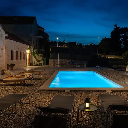 Villa New! Stone Olim Civitas With 3 Bedrooms, Private Pool, And Sea Views